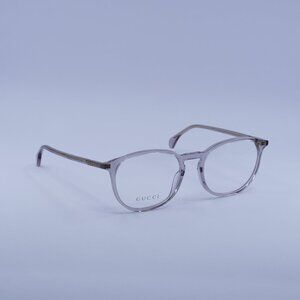 Gucci GG0551O 019 Eyeglasses Transparent Grey 55mm Square Frame